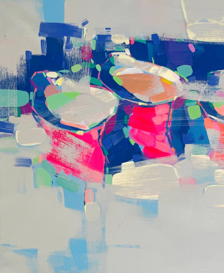 Original Abstract Boat Painting by Vahe Yeremyan