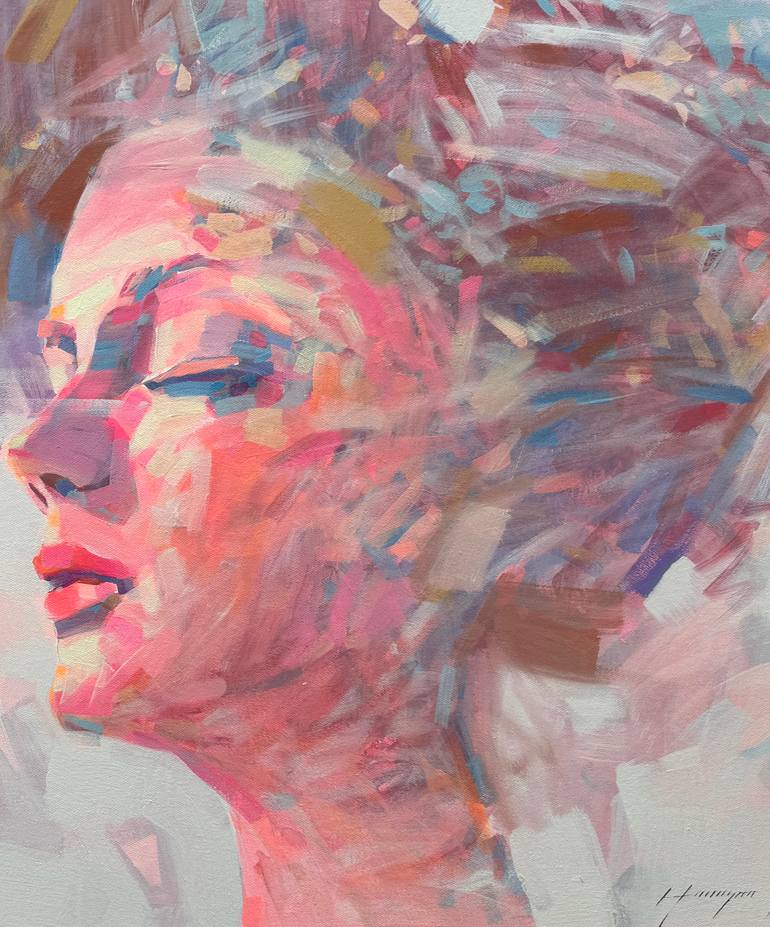 Original Impressionism Women Painting by Vahe Yeremyan