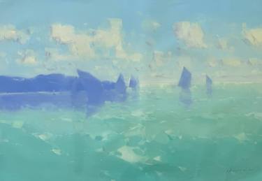 Print of Impressionism Seascape Paintings by Vahe Yeremyan