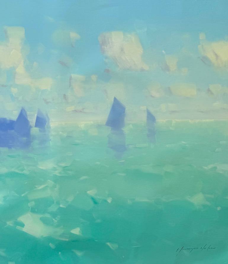 Original Impressionism Seascape Painting by Vahe Yeremyan