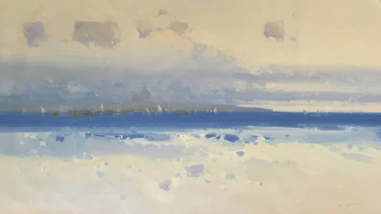 Print of Impressionism Seascape Paintings by Vahe Yeremyan