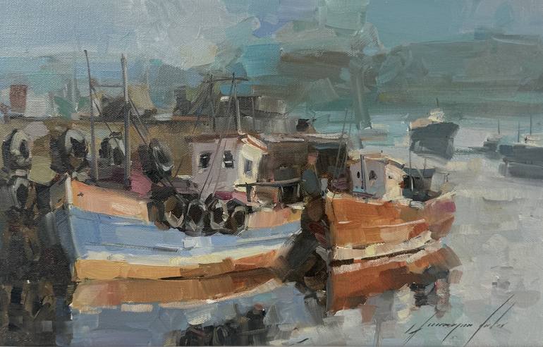 Print of Impressionism Boat Paintings by Vahe Yeremyan