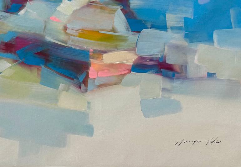 Original Impressionism Boat Painting by Vahe Yeremyan