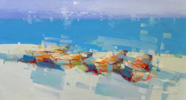 Original Impressionism Boat Paintings by Vahe Yeremyan