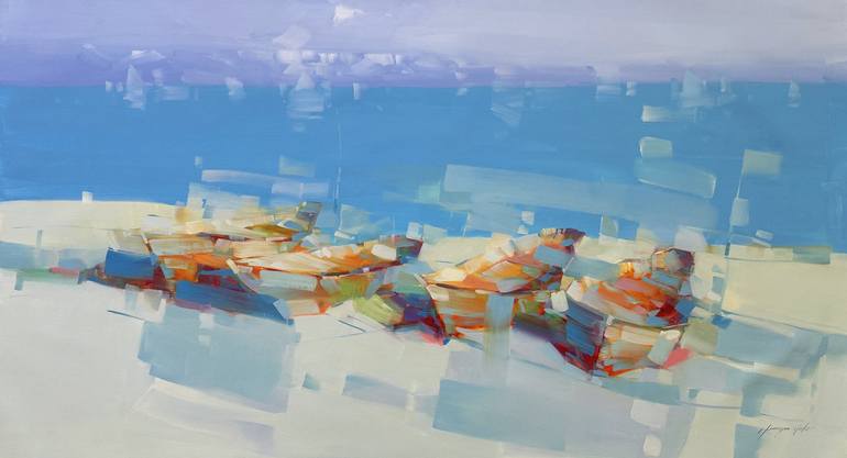 Print of Impressionism Boat Paintings by Vahe Yeremyan
