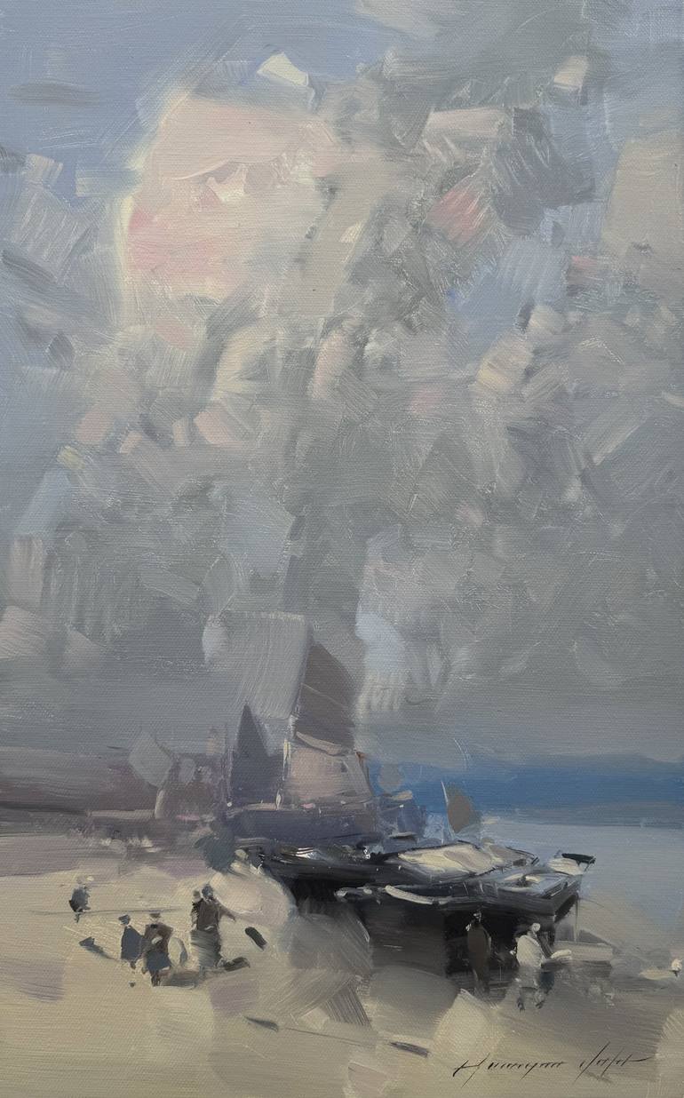 Print of Impressionism Seascape Paintings by Vahe Yeremyan