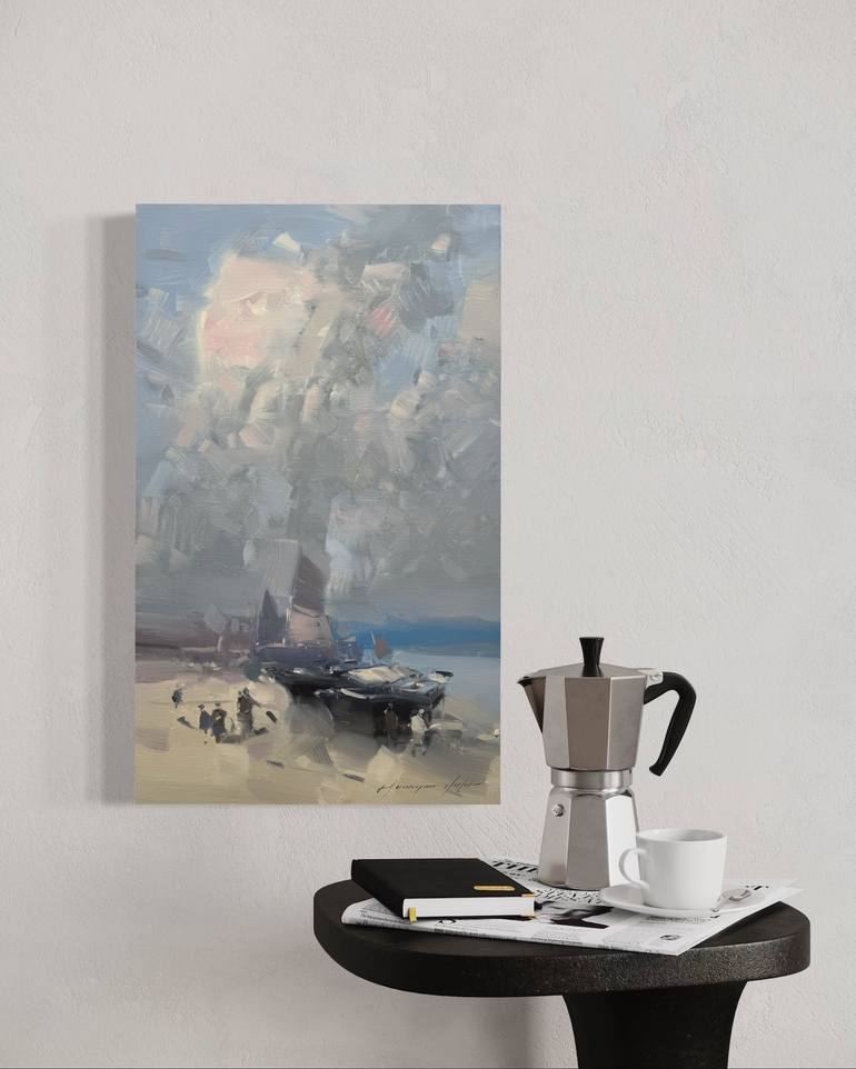 Original Impressionism Seascape Painting by Vahe Yeremyan