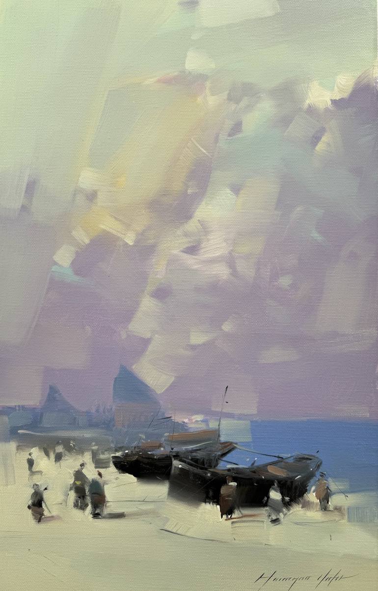 Print of Impressionism Boat Paintings by Vahe Yeremyan