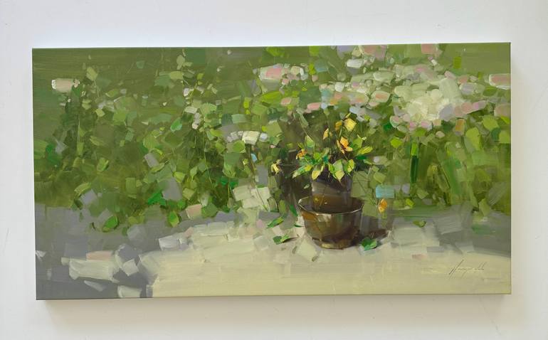 Original Impressionism Floral Painting by Vahe Yeremyan