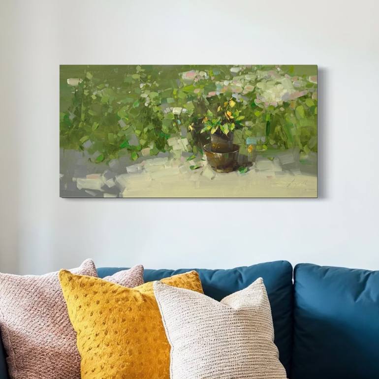 Original Impressionism Floral Painting by Vahe Yeremyan