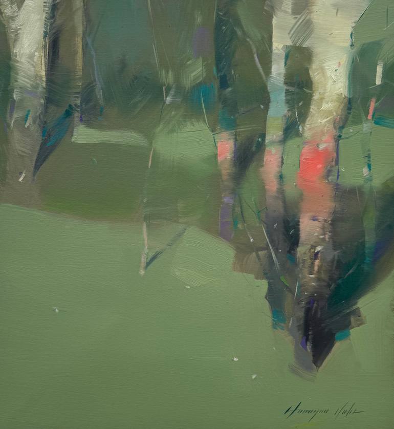 Forest Trees Painting by Vahe Yeremyan | Saatchi Art United Arab