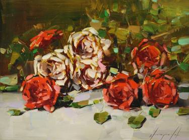 Roses Handmade oil Painting thumb