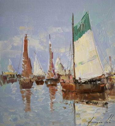 Print of Fine Art Sailboat Paintings by Vahe Yeremyan