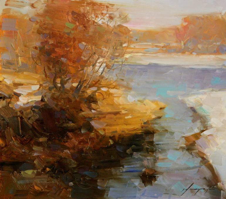 Spring Time Landscape Oil Painting, Impressionist Painter Landscape