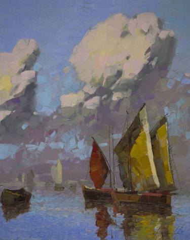 Print of Sailboat Paintings by Vahe Yeremyan
