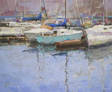 Print of Impressionism Sailboat Paintings by Vahe Yeremyan