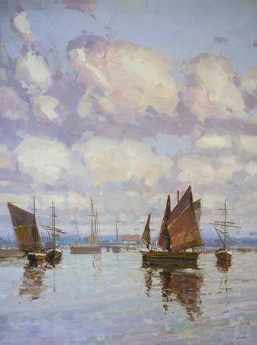 Print of Sailboat Paintings by Vahe Yeremyan