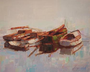 Print of Impressionism Boat Paintings by Vahe Yeremyan