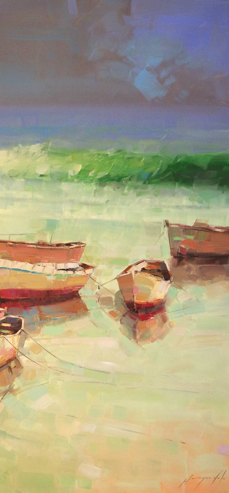Original Impressionism Seascape Painting by Vahe Yeremyan
