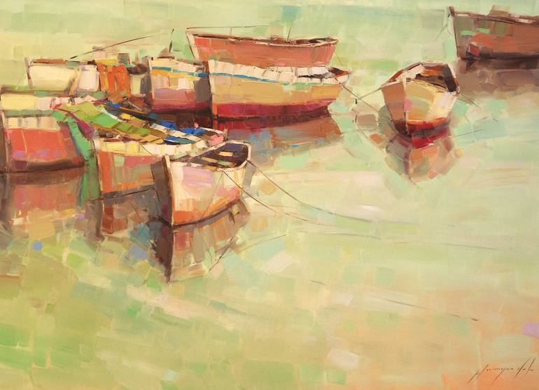 Original Impressionism Seascape Painting by Vahe Yeremyan