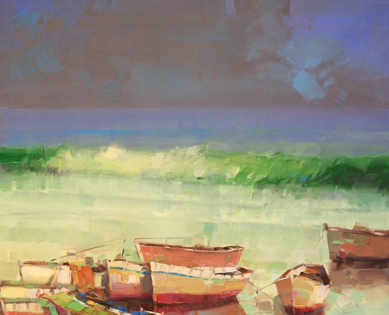 Original Impressionism Seascape Painting by Vahe Yeremyan