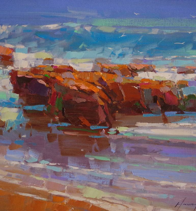 Original Impressionism Seascape Painting by Vahe Yeremyan
