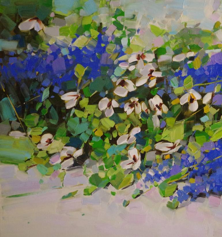 Original Fine Art Floral Painting by Vahe Yeremyan