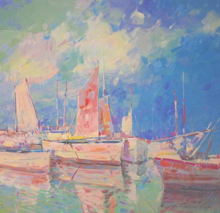 Original Fine Art Seascape Painting by Vahe Yeremyan