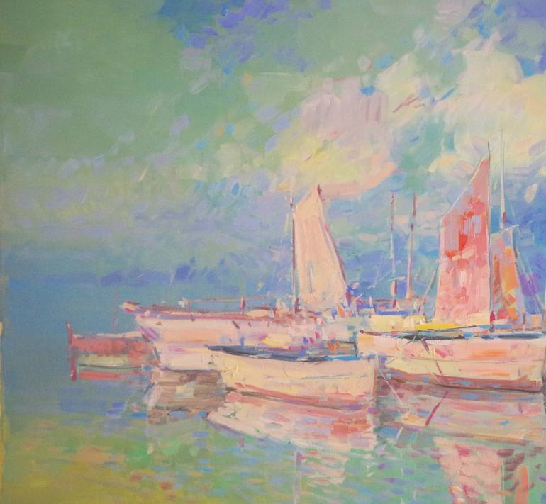 Original Fine Art Seascape Painting by Vahe Yeremyan