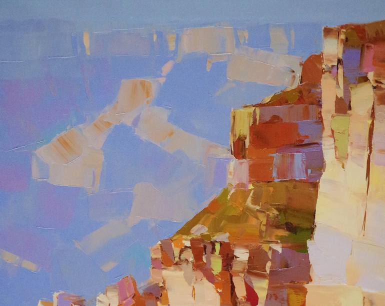 Original Art Deco Landscape Painting by Vahe Yeremyan