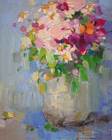 Print of Impressionism Floral Paintings by Vahe Yeremyan