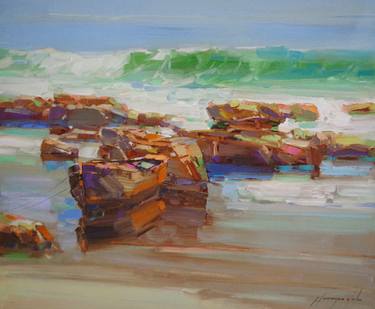 Print of Impressionism Beach Paintings by Vahe Yeremyan