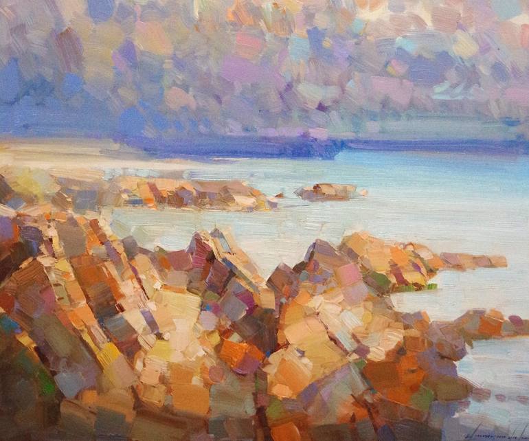 Original Fine Art Seascape Painting by Vahe Yeremyan