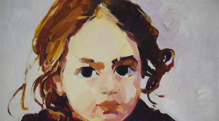 Original Fine Art Portrait Painting by Vahe Yeremyan