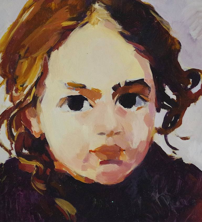 Original Fine Art Portrait Painting by Vahe Yeremyan