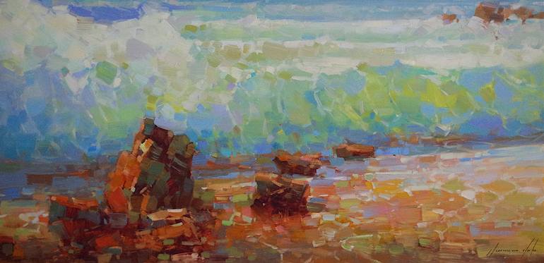 Original Impressionism Seascape Painting by Vahe Yeremyan