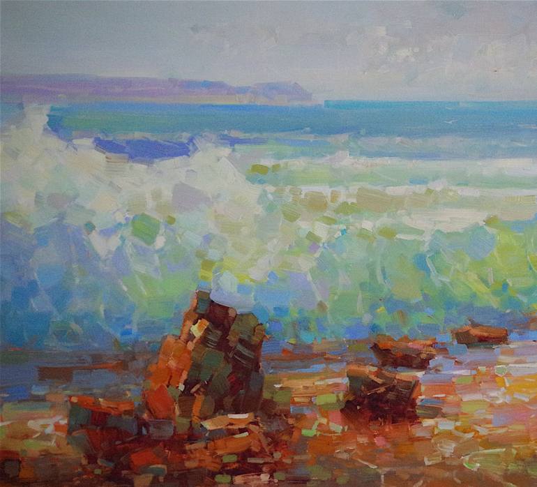 Original Impressionism Seascape Painting by Vahe Yeremyan