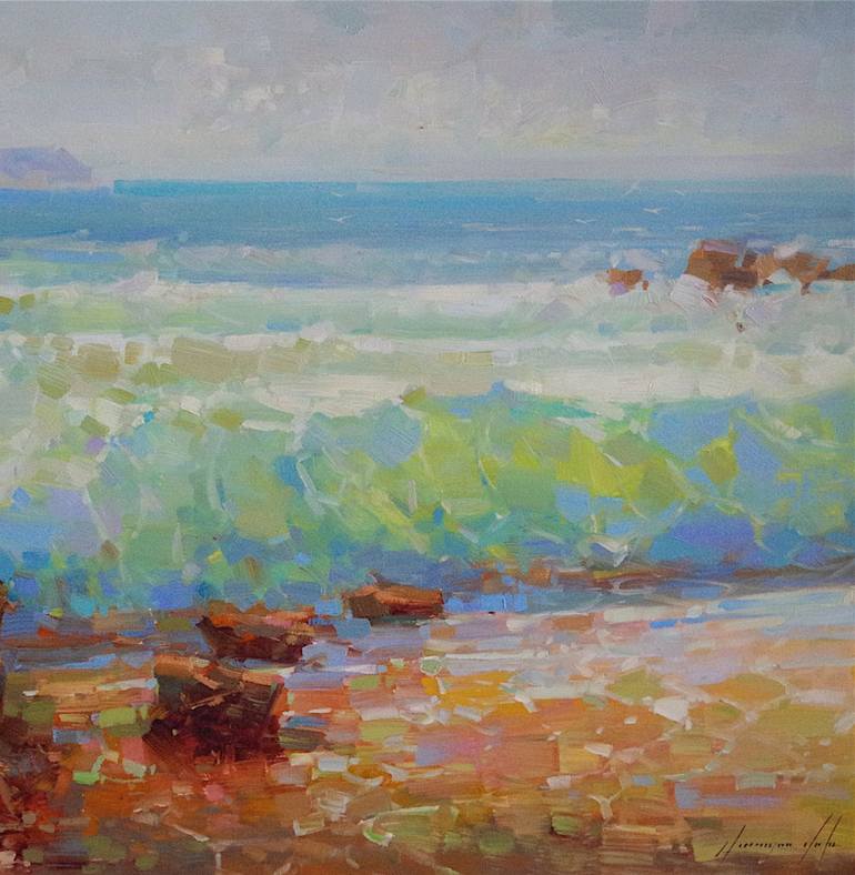 Original Impressionism Seascape Painting by Vahe Yeremyan