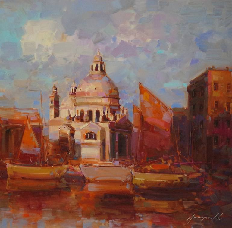 Original Fine Art Architecture Painting by Vahe Yeremyan