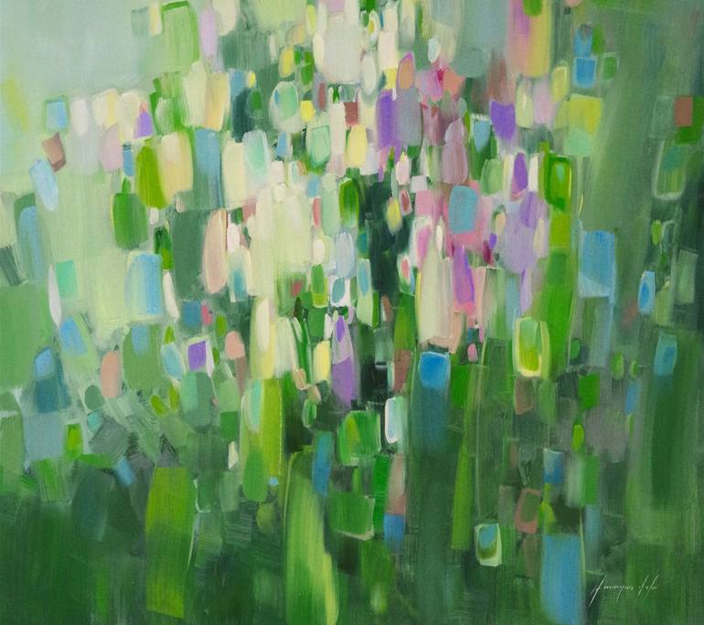 Original Art Deco Abstract Painting by Vahe Yeremyan