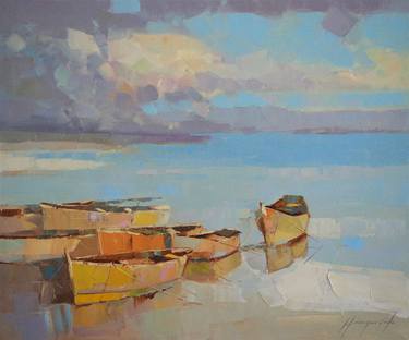 Print of Impressionism Seascape Paintings by Vahe Yeremyan