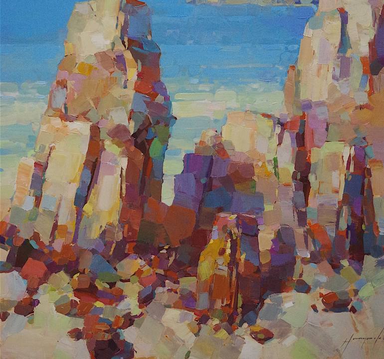 Original Impressionism Seascape Painting by Vahe Yeremyan