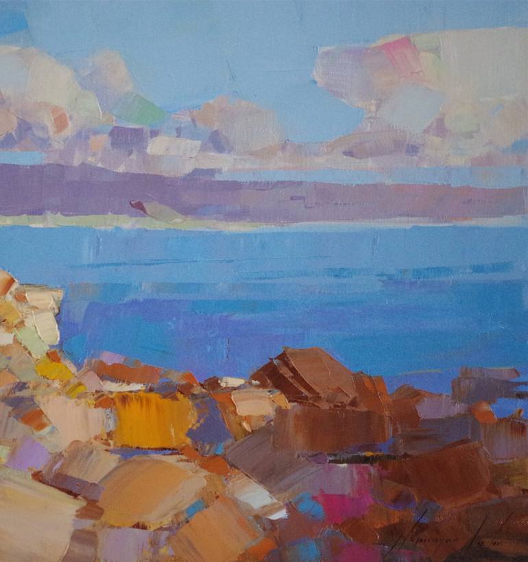 Original Impressionism Seascape Painting by Vahe Yeremyan