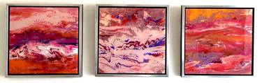 Abstract painting, modern design, framed artwork, one of a kind thumb