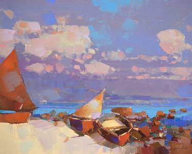 Print of Sailboat Paintings by Vahe Yeremyan