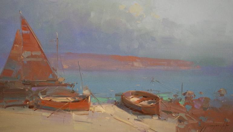 Original Fine Art Seascape Painting by Vahe Yeremyan