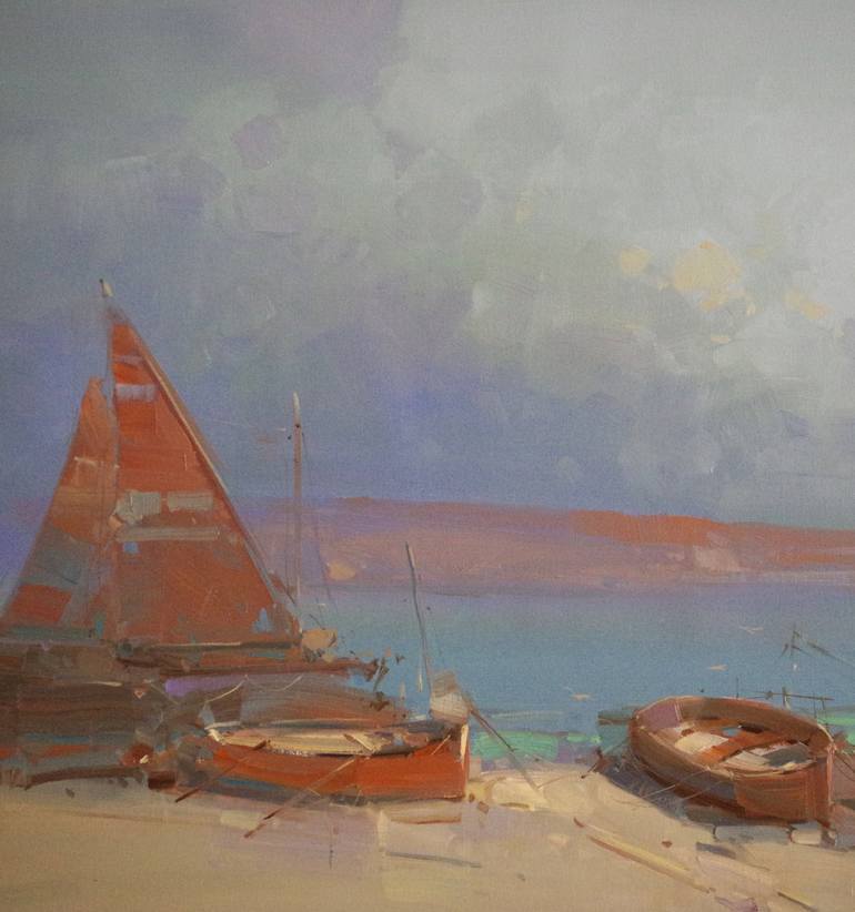 Original Fine Art Seascape Painting by Vahe Yeremyan