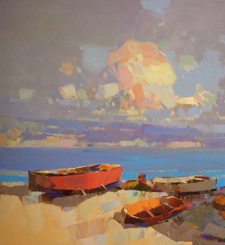 Original Fine Art Seascape Painting by Vahe Yeremyan