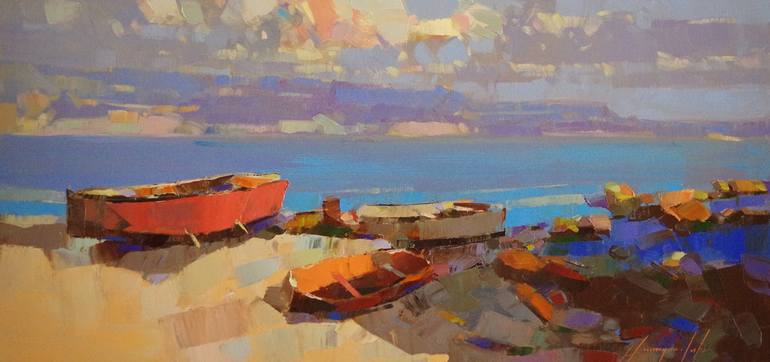 Original Fine Art Seascape Painting by Vahe Yeremyan