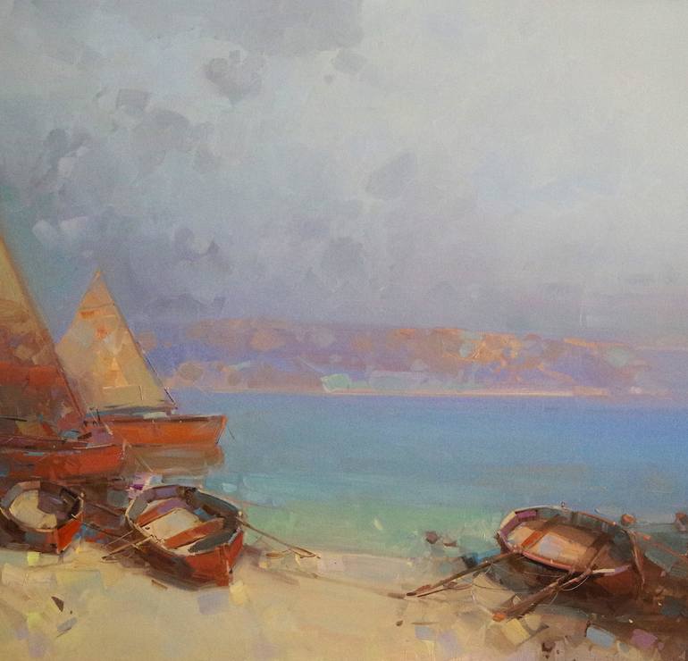 Original Fine Art Seascape Painting by Vahe Yeremyan